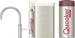 Quooker Fusion Round 5-in-1 robinet met kokend water Inox met COMBI boiler en CUBE reservoir