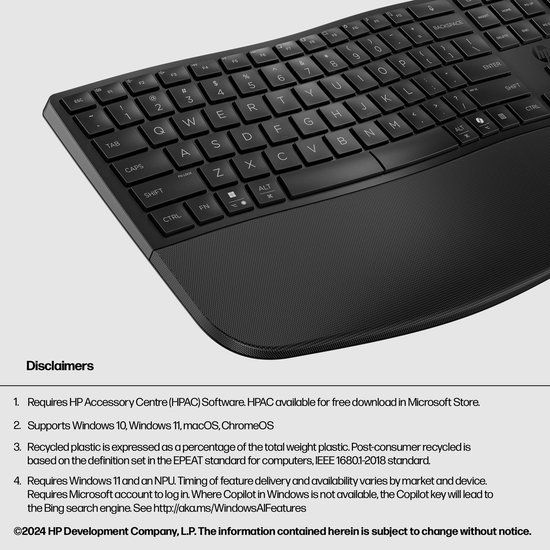 HP 685 Comfort Dual-Mode Toetsenbord Zwart