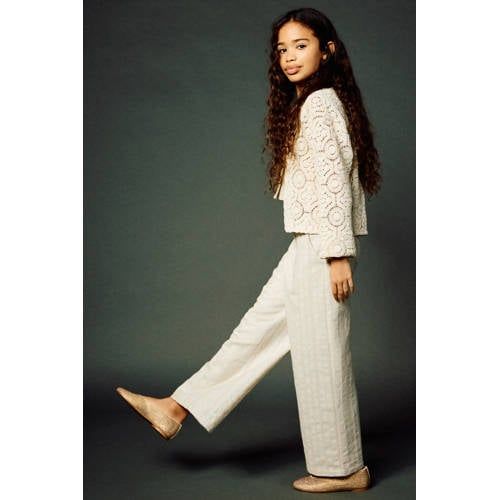 Mango Kids wide leg casual broek beige