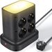 Multiprise avec USB - Multiprise avec 7 prises et 4 ports USB - Lumière LED réglable