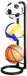 Icecat Support pour ballons de baudruche - Trois niveaux - Noir
