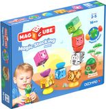 Geomag MagiCube Stacking Safari - Magnetische Stapelblokken voor Peuters - 16-delig - Vanaf 2 jaar