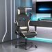 vidaXL Fauteuil de jeu en tissu noir et crème