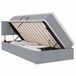 vidaXL LED opbergbed met matras Lichtgrijs 90 x 200 cm Stof