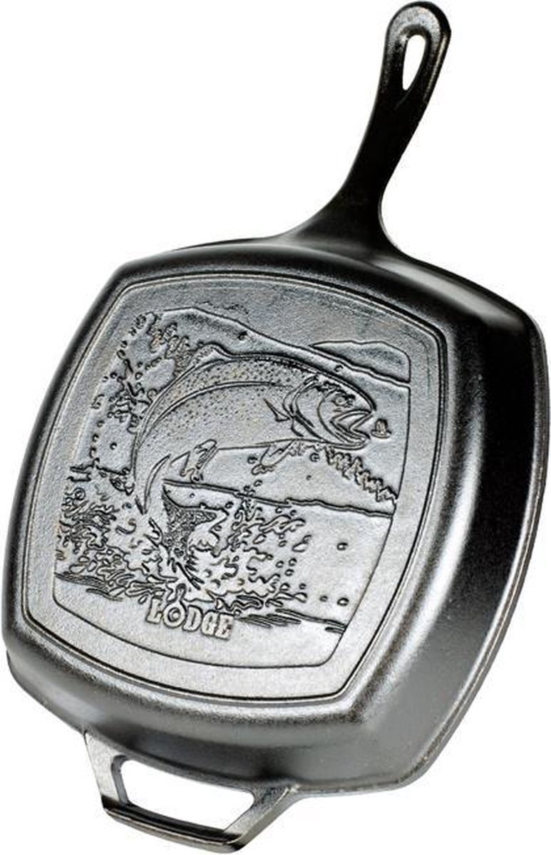 Lodge wildlife grillpan vis L8SGPWLFI 26cm