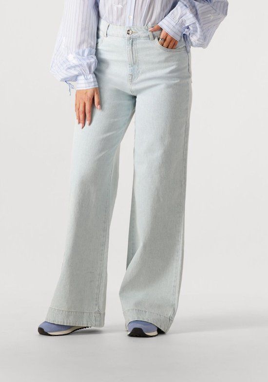 NUKUS Abby Pants Denim Strass Jeans Dames - Broek - Lichtblauw - Maat XL