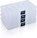 Ibenzoa® Boîtes de rangement transparentes réglables, set de 4