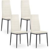 IDIMEX LEDRO Eetkamerstoelen, set van 4, wit