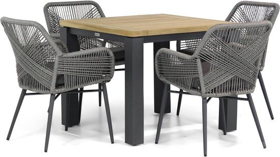 Lifestyle Garden Furniture Lifestyle Advance/Veneto 90 cm dining tuinset 5-delig