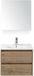 BES LED Dante Natuur Eiken Badmeubelset 60 cm met Keramische Wastafel Wit Enjoy en Spiegelkast