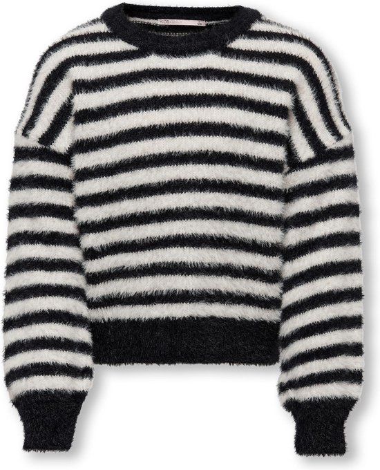 Kids Only Trui Kognewpiumo L/s Pullover Cp Knt Noo 15306452 Black Stripes/ Egret - Kids - Size 110/116