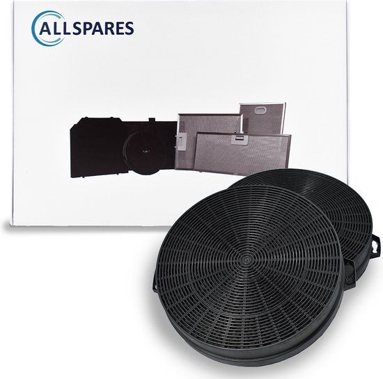 AllSpares Koolstoffilter (2st.) voor afzuigkappen - Geschikt voor Bosch, Siemens & Neff (Ø210mm)