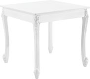 en.casa Table à manger Lüneburg 80x80x76 cm campagne carré MDF blanc