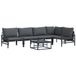 vidaXL Tuinbank Set, 5 zitplekken, Antraciet, Metaal