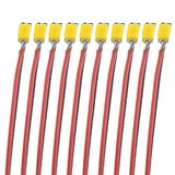 SeKi 10 stuks voorbedrade SMD LED bouwvorm 0603 oranje; spanning LED 1.8-2.1V incl. voorweerstand voor 12V (niet gemonteerd); lichtdiode bedraad incl. 20cm aansluitkabel
