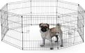 UNDERDOG 8 Panel Box Geschikt voor honden/puppy's/katten en konijnen opvouwbaar ideaal voor binnen/buiten gebruik puppy speelpen (61cm, zilver)