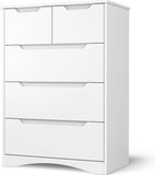 Bealife AP23 Ladekast - Opbergkaste Slaapkamer met 5 Ruime - Wit