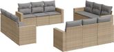 vidaXL 12-delige loungeset met kussens, polyrattan, beige