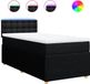 vidaXL Boxspring met matras, stof, zwart, 100x200 cm