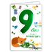 Age Mv 69-2009 wenskaart verjaardag 9 jaar kinderen jongens meisjes motief kat vogels geschenken