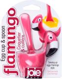 Joie Flamingo eierdopje met lepel roze 10.8x5x12.7cm
