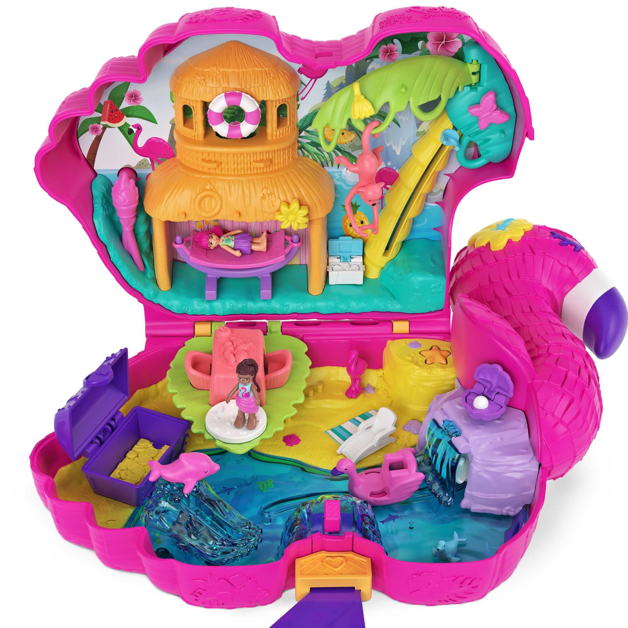 Polly Pocket Flamingofeestje Pinata (Doos Met Doorzichtige Voorkant)