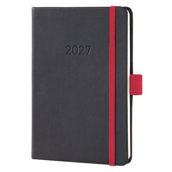 SIGEL Weekagenda Conceptum A6 2027 (NL/FR/EN/DU) zwart-red Hardcover
