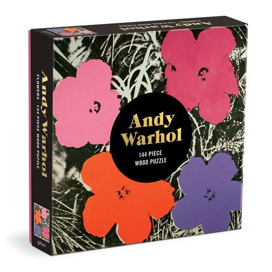 Galison Andy Warhol Flowers 144 Piece Wood Puzzle