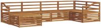 vidaXL Acacia Hout Hoek Loungeset Naturel 6-zits