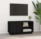 Maison Exclusive - meuble TV noir 80x35x40,5 cm bois massif pin