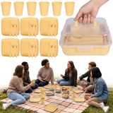sarcia.eu Gele PICKNICK SET, set reisservies in container - 32 elementen