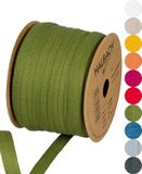 Halbach Seidenbänder Katoenen lint 10 mm x 30 m, groen