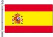 Merkloos / Sans marque Partyxplosion B.V. Vlaggenstok/vlaggenmast set - incl vlag van Spanje - 90 x 150 cm - aluminium - 183 cm