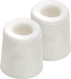Benson Deurstopper - 4x - wit - rubber - 4,8x3,7 cm - RVS - deurbuffer