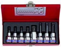 King Tony Spline Bit Dop Dop Set 1/2" M5-M16 Metaal 8 Delig
