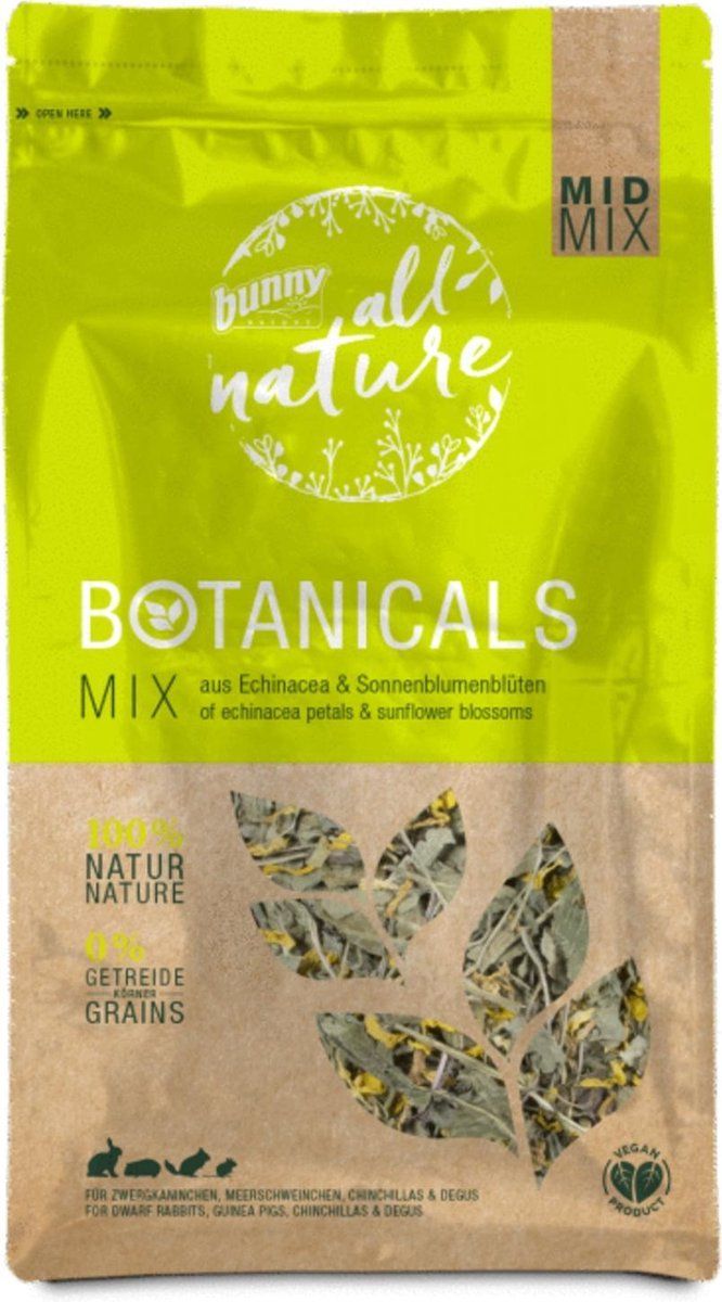 Bunny Nature Botanicals Mix Rudbeckia & Zonnebloem Zonnebloem - Kruidenvoer - 140 g