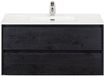 BES LED Dante Badmeubelset 100 cm - Black Oak - Keramische Wastafel Wit Cover