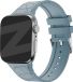 Strap-it Bandz Siliconen bandje met lederpatroon - grijsblauw