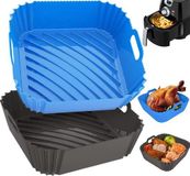 Moule en silicone en deux parties pour friteuse à air chaud, 22 cm, résistant à la chaleur et facile à nettoyer