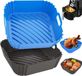 Moule en silicone en deux parties pour friteuse à air chaud, 22 cm, résistant à la chaleur et facile à nettoyer