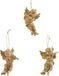 Kerstboom versiering set van 3x gouden engeltjes van 10 cm - Kerst decoraties engelen met ophanglusje