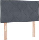 vidaXL Boxspring bed met hoofdeinde Donkergrijs 80 x 200 cm Fluweel