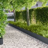 vidaXL Gazonrand 30 st 100 x 18 cm Staal Antraciet