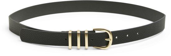 PIECES Curve PIECES PCLEA JEANS BELT NOOS WB PU QX - Riem - Vrouwen - Zwart - Polyester - 115 cm