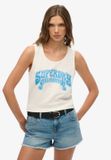 Superdry Cali hemdtopje Dames Vesten Off White Katoen UK14-EU42