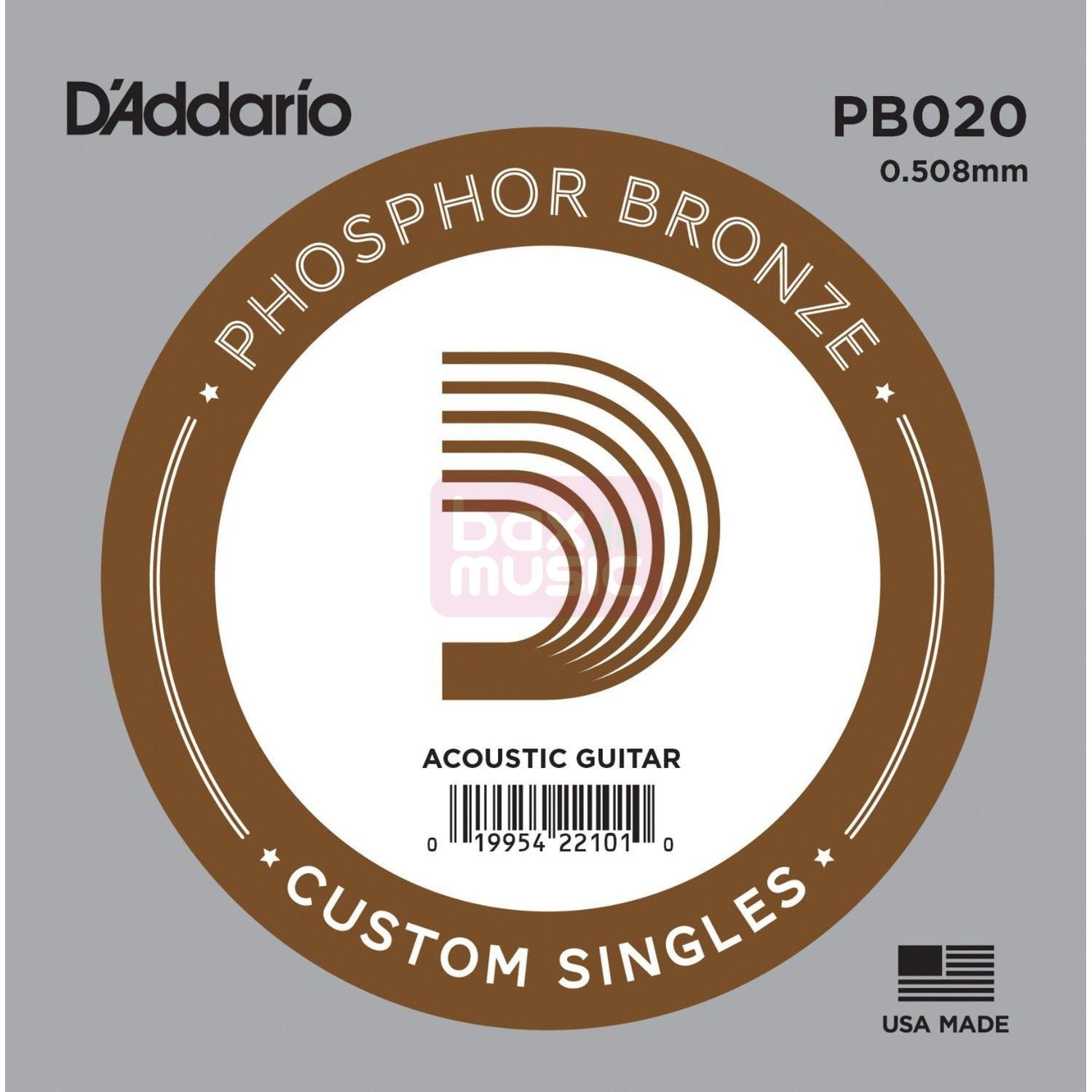 D'ADDARIO PB020 losse snaar voor akoestische westerngitaar