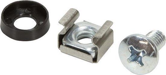 LogiLink AC0111 montagekit Zwart, Zilver Kunststof, Zink staal