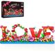 Kit de construction Love - 787 pièces - Lettres avec fleurs - Dès 6 ans