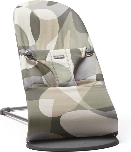 BabyBjörn Wipstoel Bliss - Cotton - Khaki Groen print - Ergonomisch - Verstelbaar - Inklapbaar