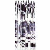 Folat Kaarsjes marmer zwart 10 cm (24 stuks)